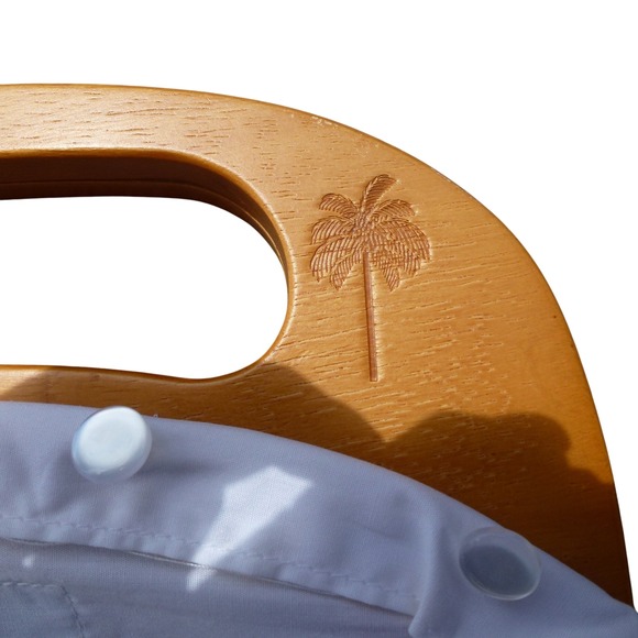 Rare Vintage Lilly Pulitzer Bermuda Bag with Wooden Handles  – Gator Print Cover - Picture 3 of 8